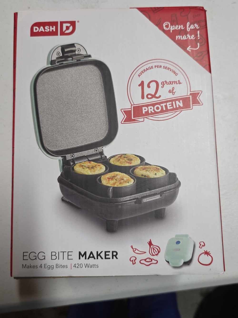 Dash Egg Bite Maker in Mint Green and Black
